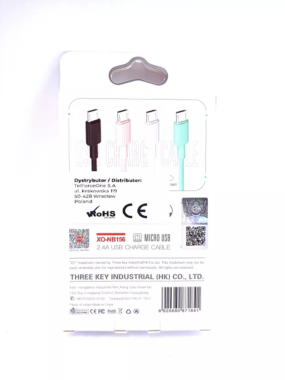 XO KABEL USB - MICRO-USB 2,4A NB156