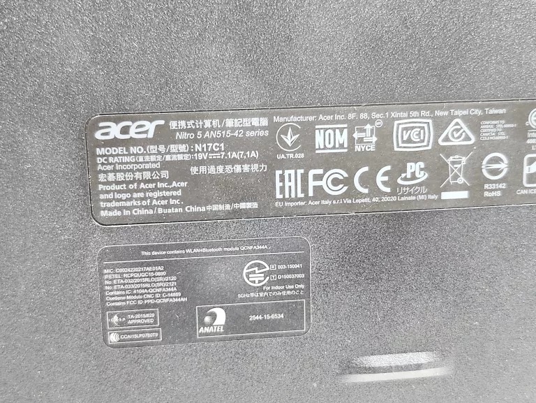 LAPTOP ACER NITRO 5 AN515-42 RYZEN5 8/256GB SSD RX