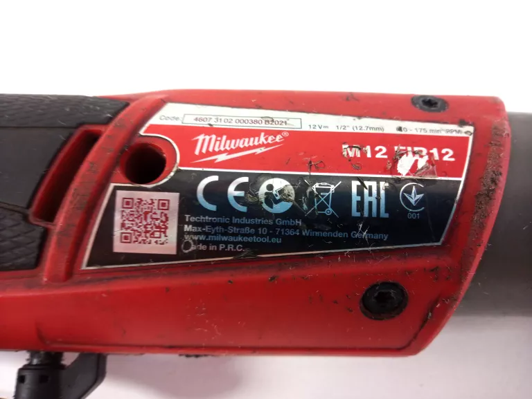 GRZECHOTKA UDAROWA MILWAUKEE FUEL M12 FIR12 + AKU