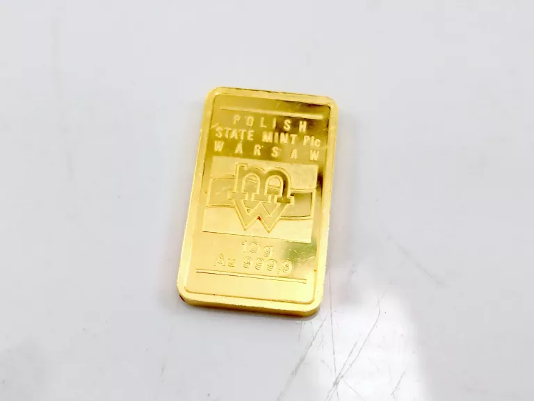 SZTABKA ZŁOTA 24K 10G MENNICA PAŃSTWOWA