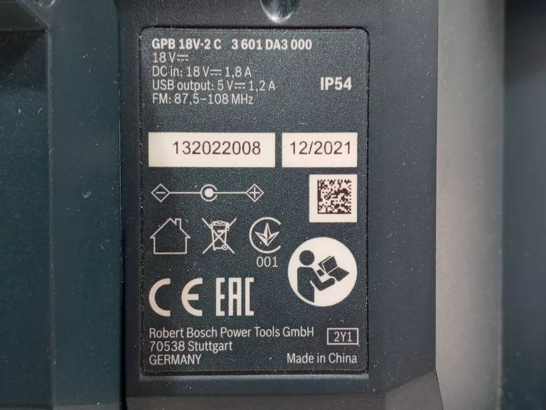 RADIO BUDOWLANE BOSCH GPB 18V-2 C PROFESSIONAL