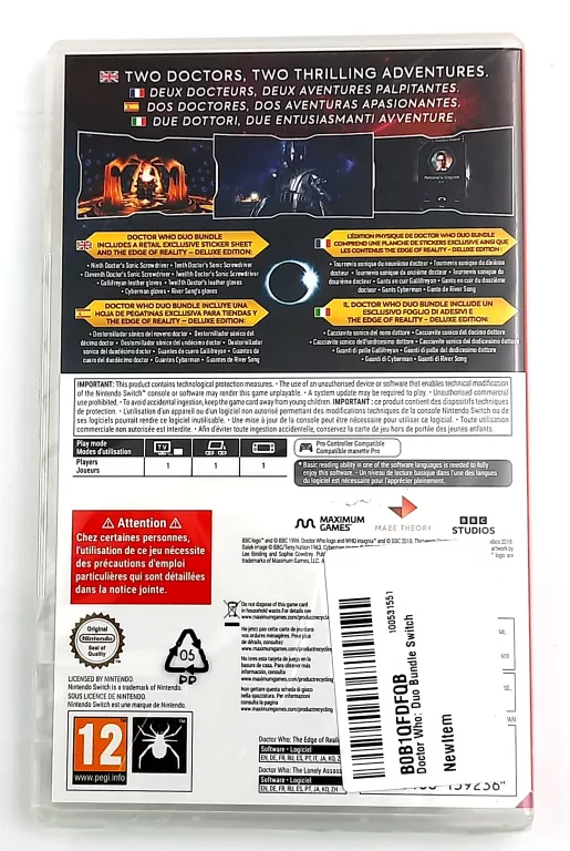 GRA NINTENDO SWITCH DOCTOR WHO:DUO BUNDLE