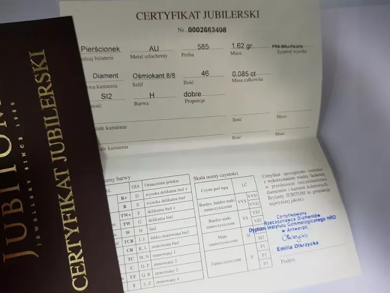 PIERŚCIONEK Z DIAMENTAM ROZ:12QI 1,62G