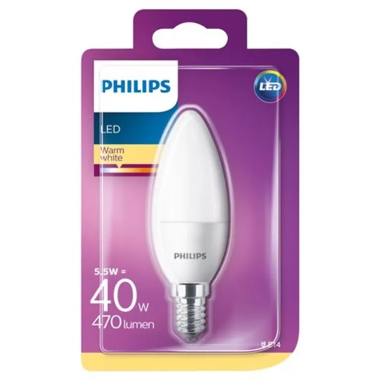 ŻARÓWKA LED E14 5,5W=40W 2700K PHILIPS 470 LUMEN
