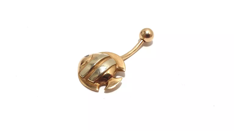ZŁOTA RYBKA PIERCING PR 585 3.66 G 1,5X1,5CM
