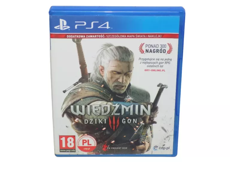 WIEDŹMIN 3 DZIKI GON PL PS4 + MAPA ŚWIATA