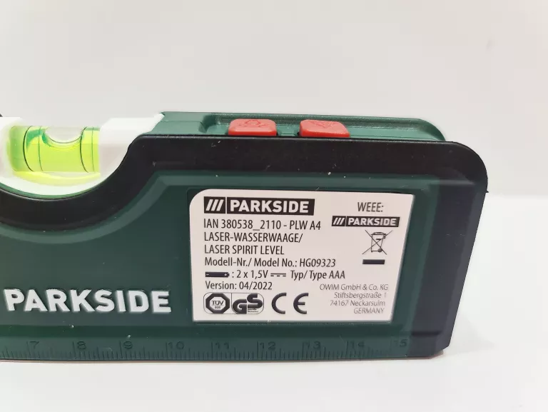 POZIOMICA LASEROWA PARKSIDE PLW A4