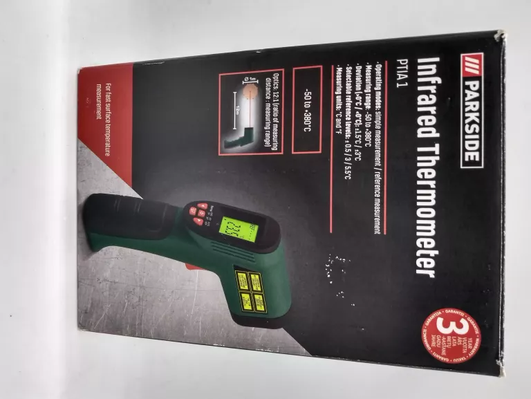 Parkside Infrared Thermometer fast surface temperature measurement