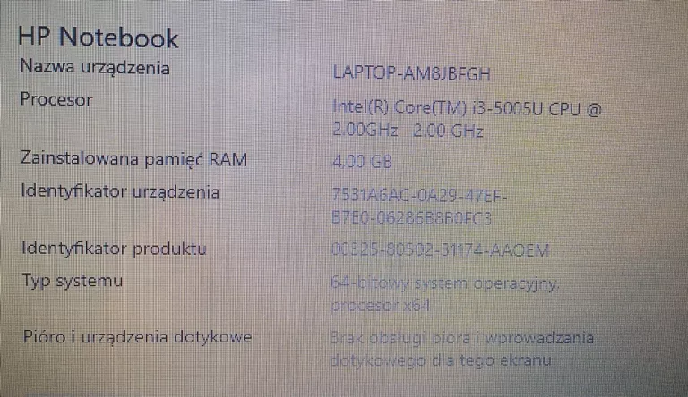 LAPTOP HP NOTEBOOK 4GB/920GB