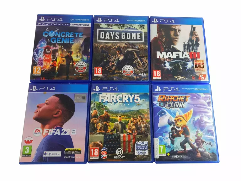 SONY PLAYSTATION 4 500GB 2 PADY 6 GIER