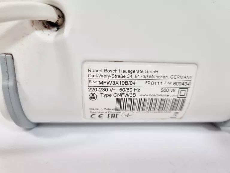 MASZYNKA DO MIELENIA MIĘSA BOSCH MFW3X10B