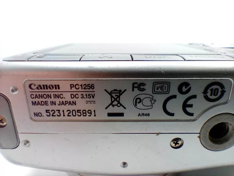 APARAT FOTOGRAFICZNY CANON PC 1256