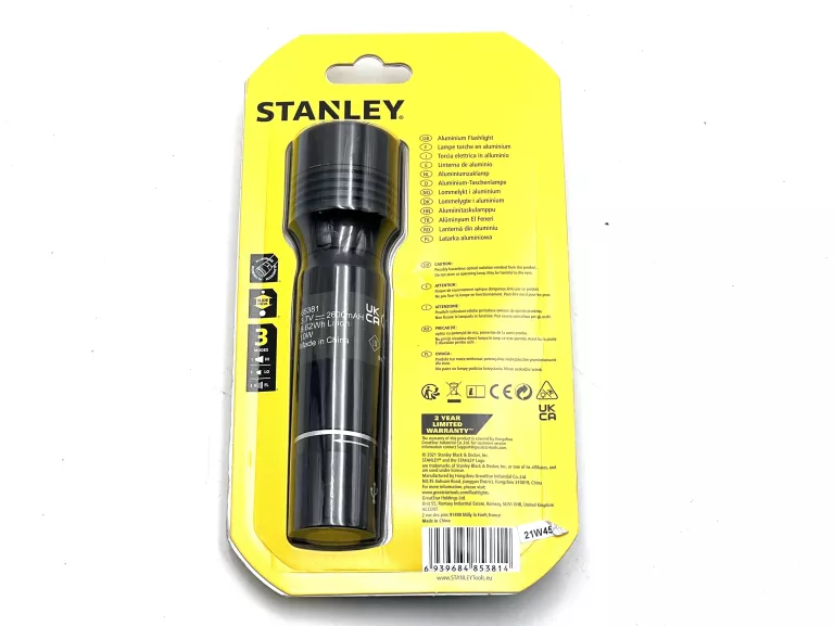 STANLEY LATARKA AKUMULATOROWA 2,6 AH 600/180LM