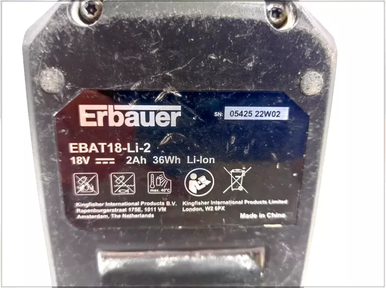 AKUMULATOR ERBAUER 18V 2.0AH