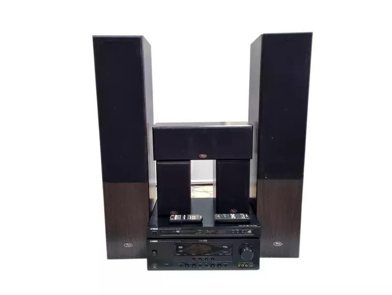 YAMAHA HTR-6130+DVD YAMAHA S663+GŁOŚNIKI ONYX 100