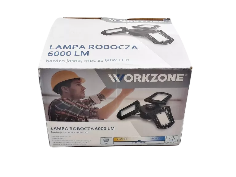 LAMPA ROBOCZA 600 LM WORKZONE LED 60 W 3 PANELE