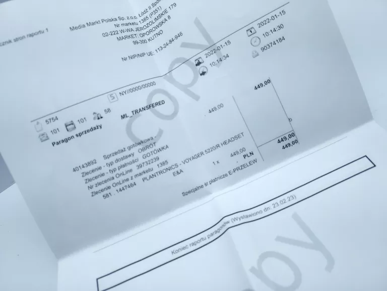 SŁUCHAWKA PLANTRONICS VOYAGER 5220