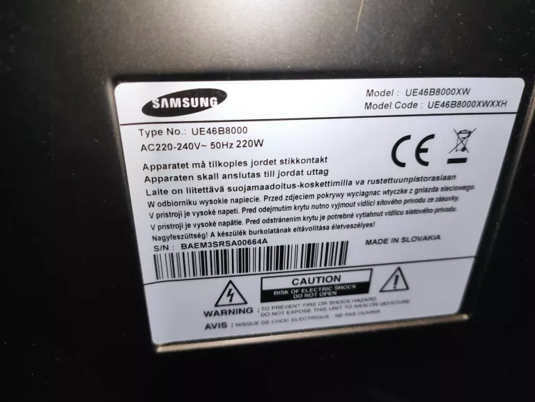 TELEWIZOR SAMSUNG UE46B8000