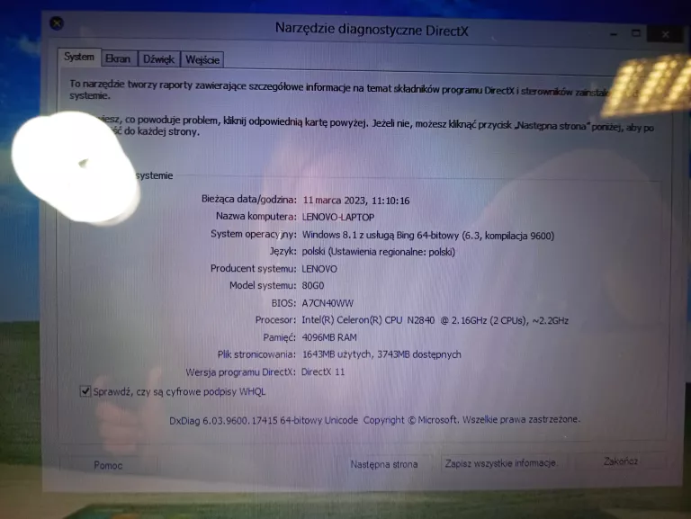 LAPTOP LENOWO G50-30 80G + TORBA