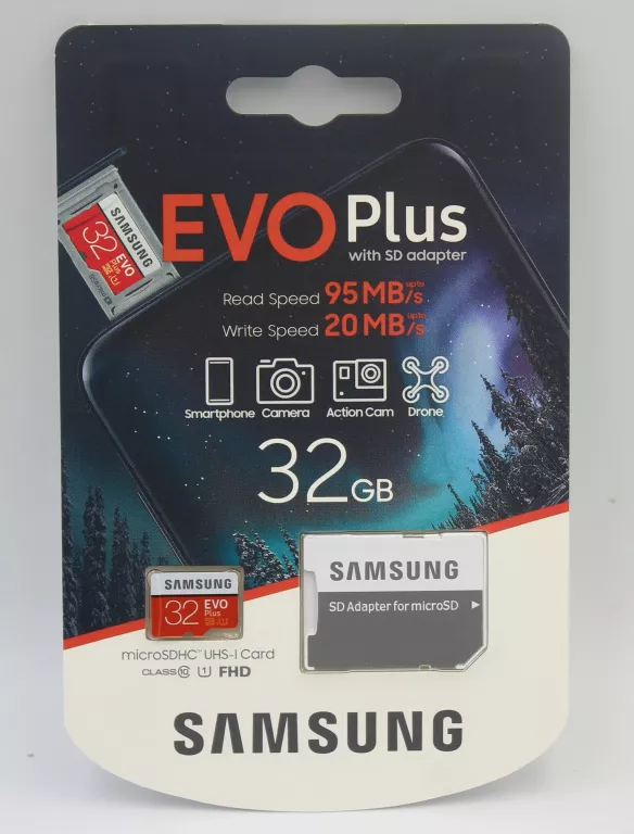 KARTA PAMIĘCI SAMSUNG EVO PLUS 32GB MICRO SD