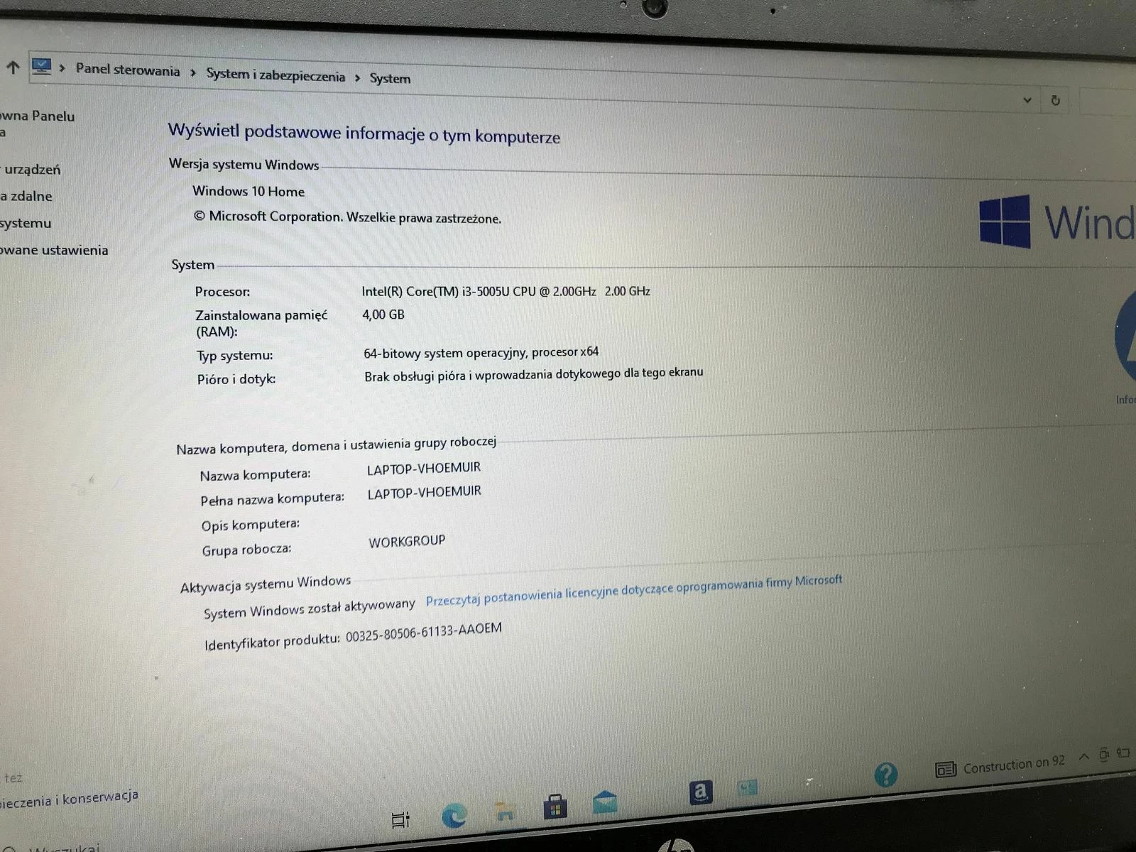 laptop-hp-250-g5-stan-uzywany