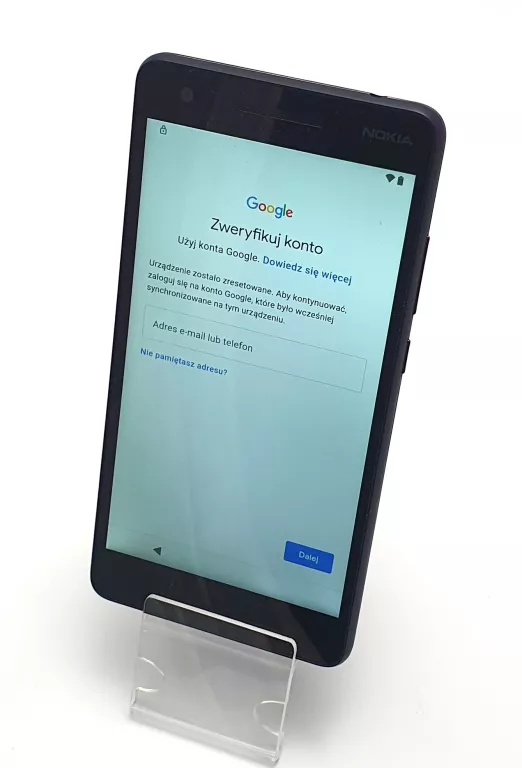NOKIA 2.1 TA-1080-KONTO GOOGLE-OPIS