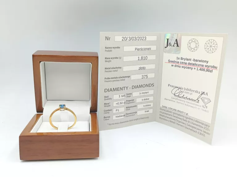 zloty-pierscionek-375-z-niebieskim-diamentem-brylant-05ct-rozmiar-22-9k-3-maja-48-poznan-ska-x