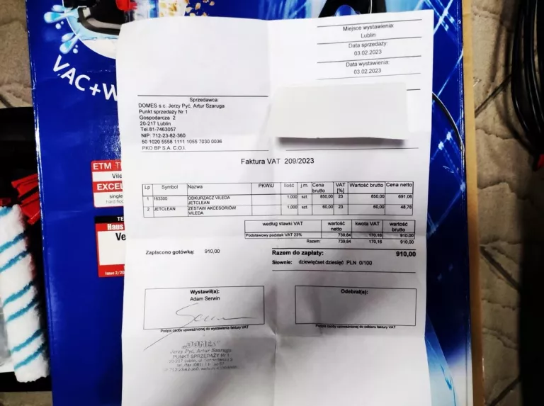 ODKURZACZ PIONOWY VILEDA JETCLEAN 0677-01