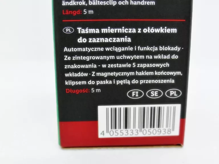 MIARKA ZWIJANA Z OŁÓWKIEM PARKSIDE 5 M