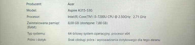 LAPTOP ACER ASPIRE N17C4 I5 !!