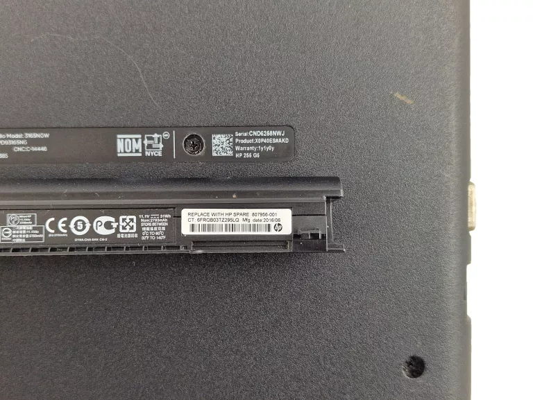 LAPTOP HP 255 G5 15,6'' A6-7310 4GB 500GB HDD W10