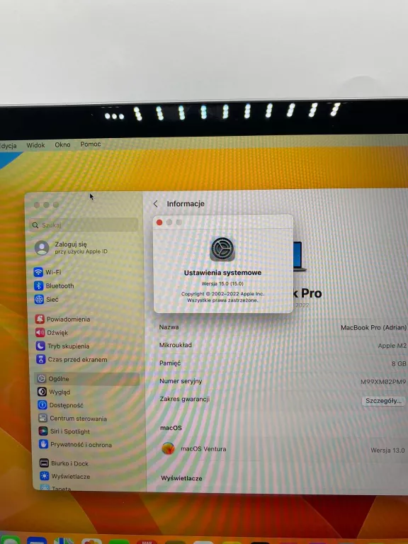 MACBOOK PRO 13.3 M2 2022 @WARTO@