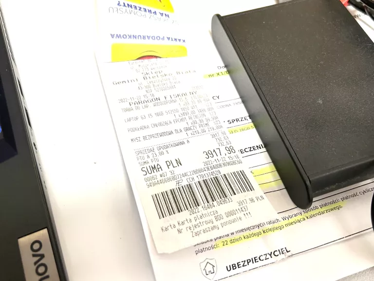 LAPTOP LENOVO IDEAPAD GAMING 3 15IHU6 GWARANCJA