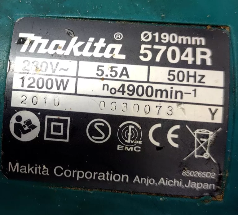 SIECIOWA PILARKA PIŁA TARCZOWA MAKITA 5704R 1200W