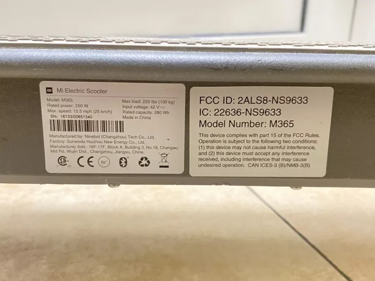 HULAJNOGA XIAOMI MIJIA M365 250 W 20 KM/H