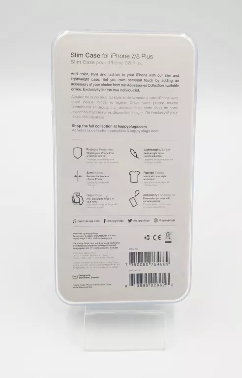 CASE DO IPHONE 7/8 PLUS HAPPY PLUGS BIAŁO-SZARE