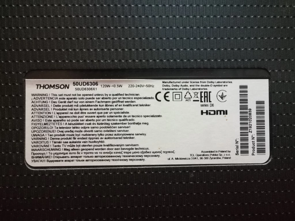 telewizor-tv-thomson-50ud6306-50-marka-thomson