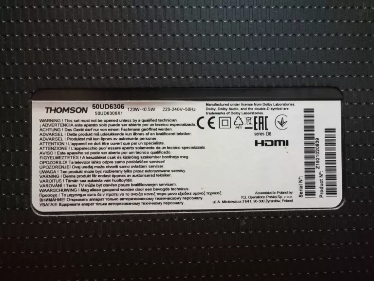 telewizor-tv-thomson-50ud6306-50-marka-thomson