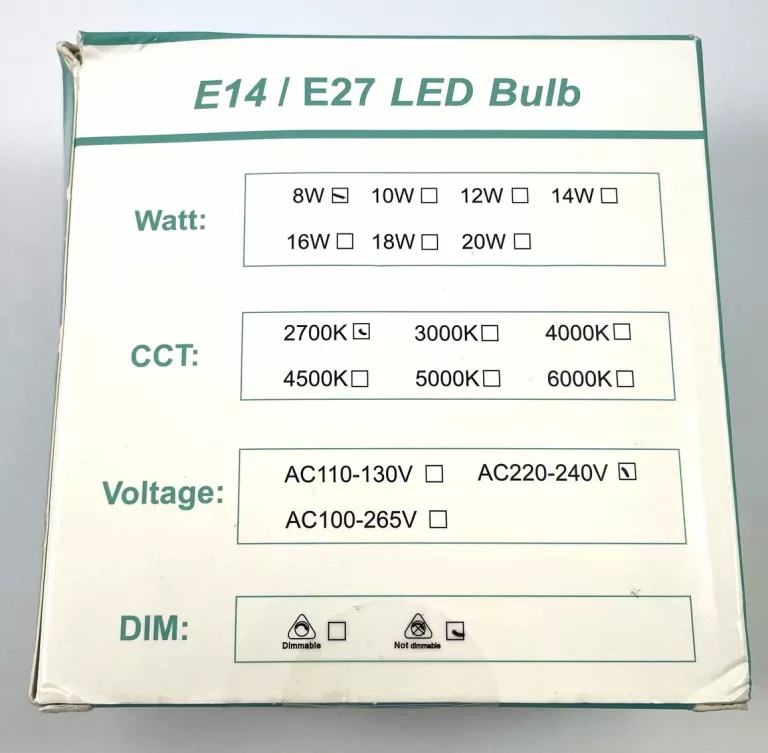 ŻARÓWKI LED 8W E14 6 SZTUK APEX