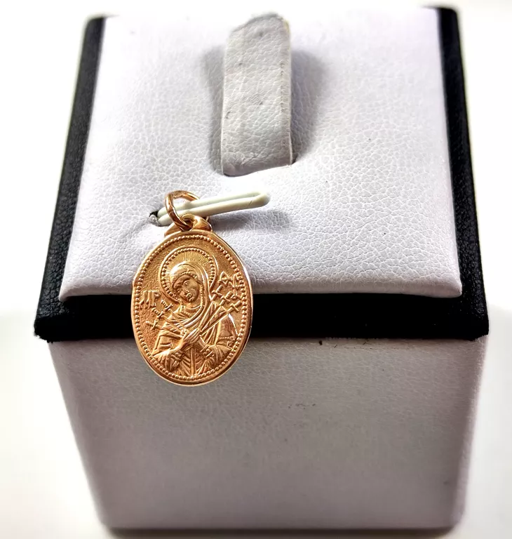 RELIGIJNY ZŁOTY MEDALIK MATKA BOSKA 585 0,59G