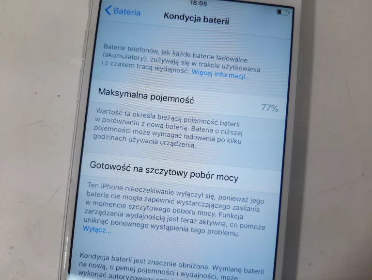 TELEFON IPHONE 6 64 GB KONDYCJA 77%