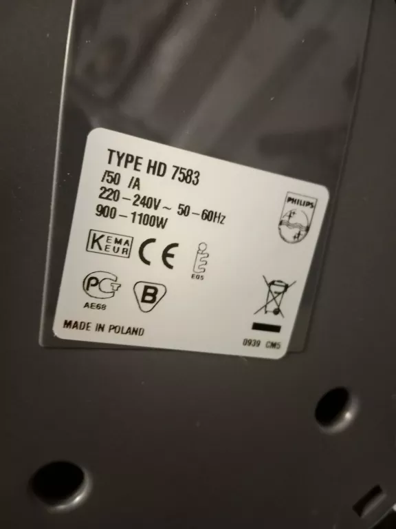 PRZELEWOWY EKSPRES DO KAWY PHILIPS HD 7583 1100W