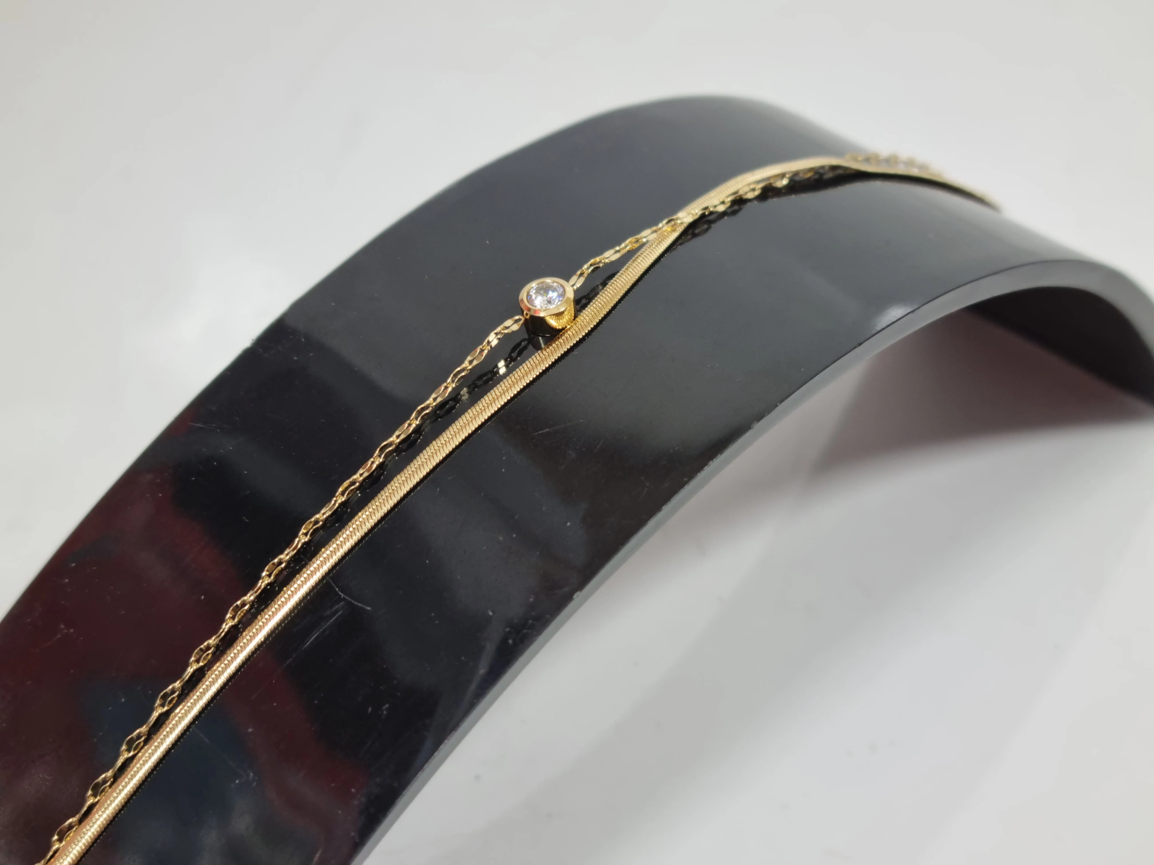 bransoletka-stal-pozlacana-podwojna-zmijka-cyrkoni-rodzaj-2205-2