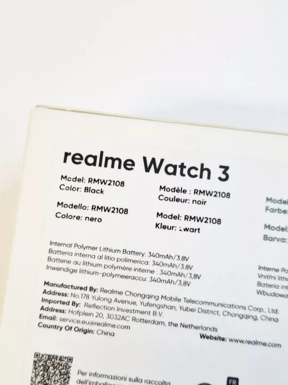 SMARTWATCH REALME WATCH 3 RMW2108 NERO