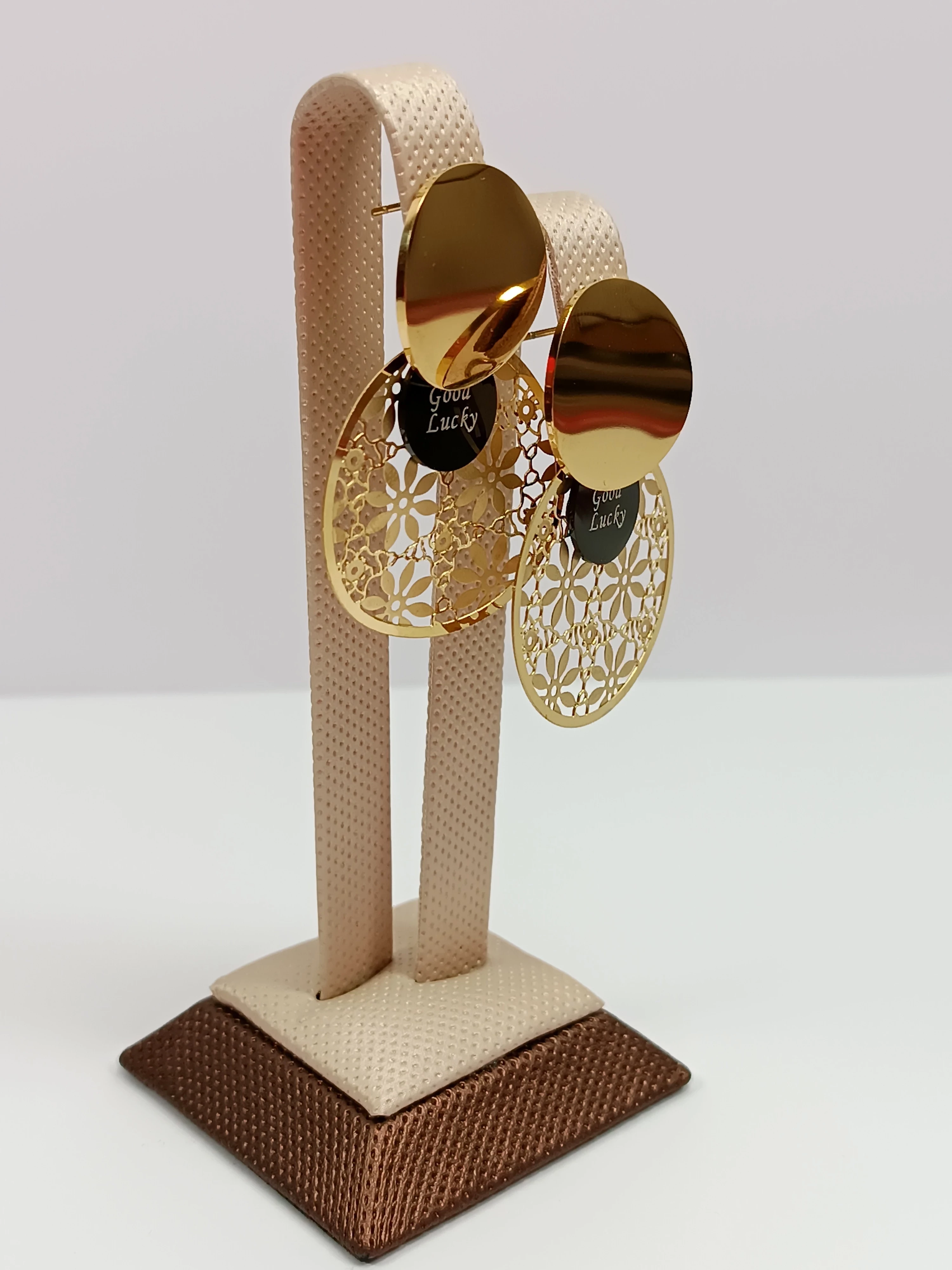 kolczyki-stal-pozlacana-azur-good-lucky-3-okregi-ean-gtin-5905289675008