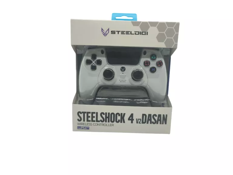 STEELDIGI KONTROLER STEELSHOCK V2 DASAN PS4 WHITE, Pady