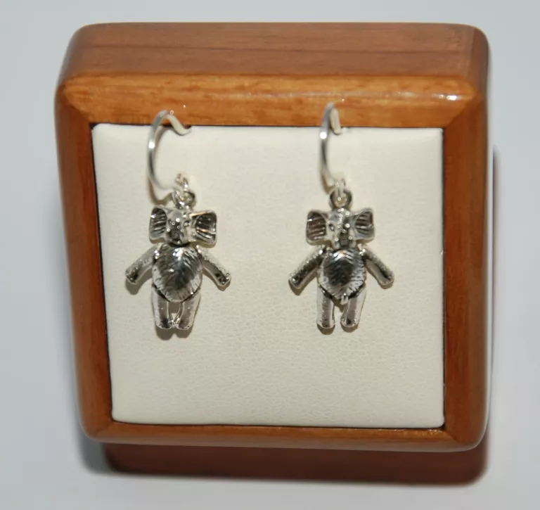 UROCZE SREBRNE KOLCZYKI SŁONIE 925