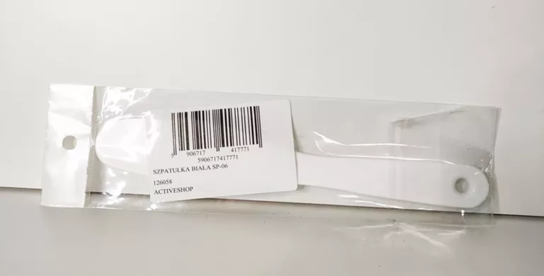 SZPATUŁKA ŁOPATKA KOSMETYCZNA DO MASECZEK BIAŁA