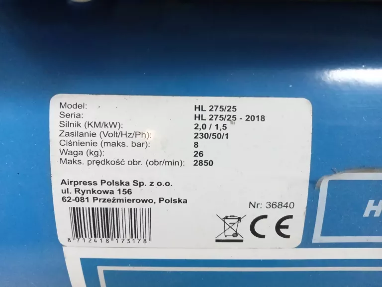 kompresor-tlokowy-specair-hl-275-25-ean-gtin-8712418173178
