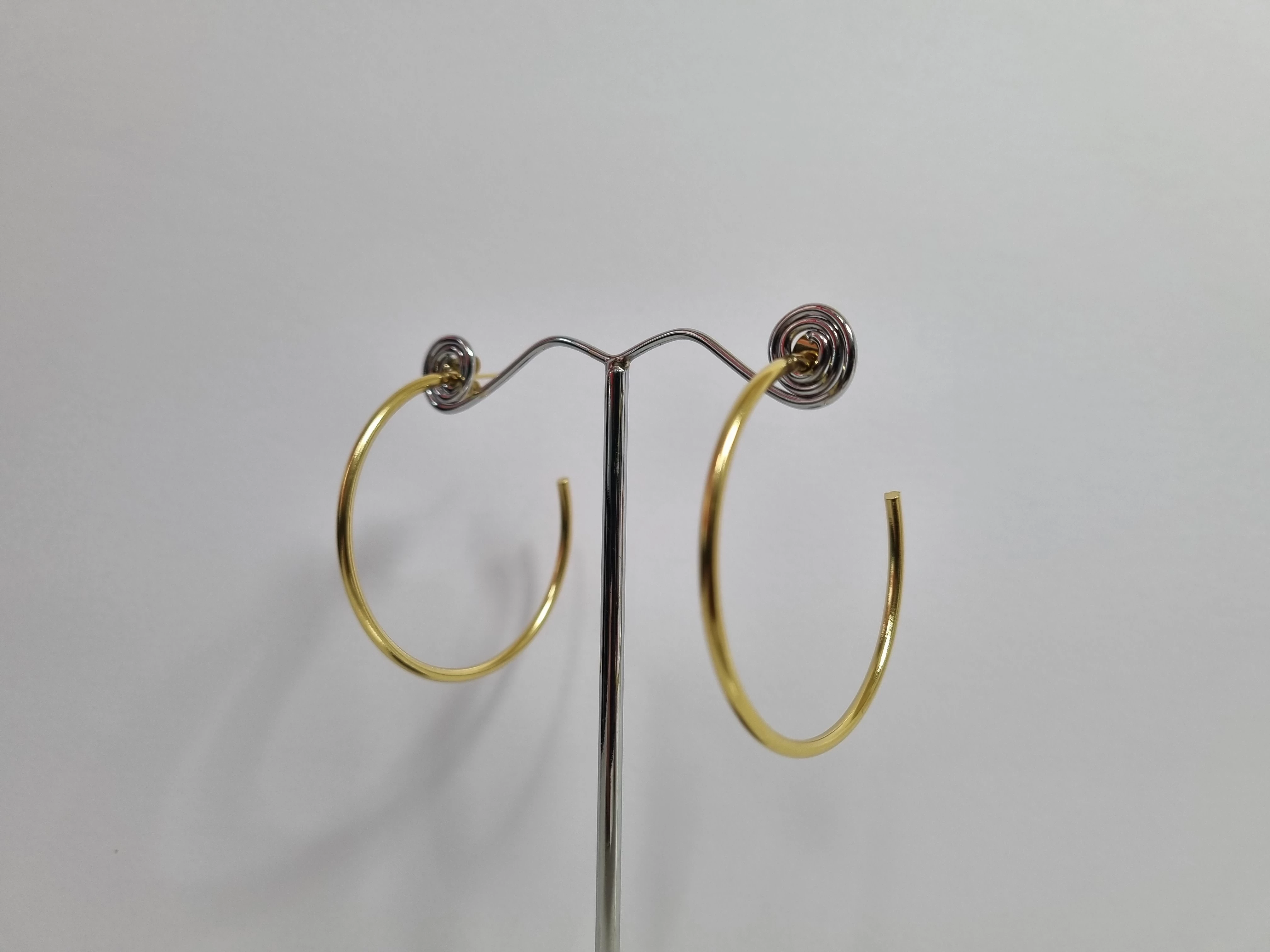 kolczyki-stal-pozlacana-kola-4cm-sztyft-stan-nowy